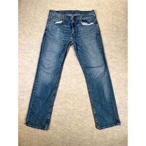 Levi's 559 Straight Jeans Mens 34x32 Blue Denim Cotton Stretch Preppy Mid Rise